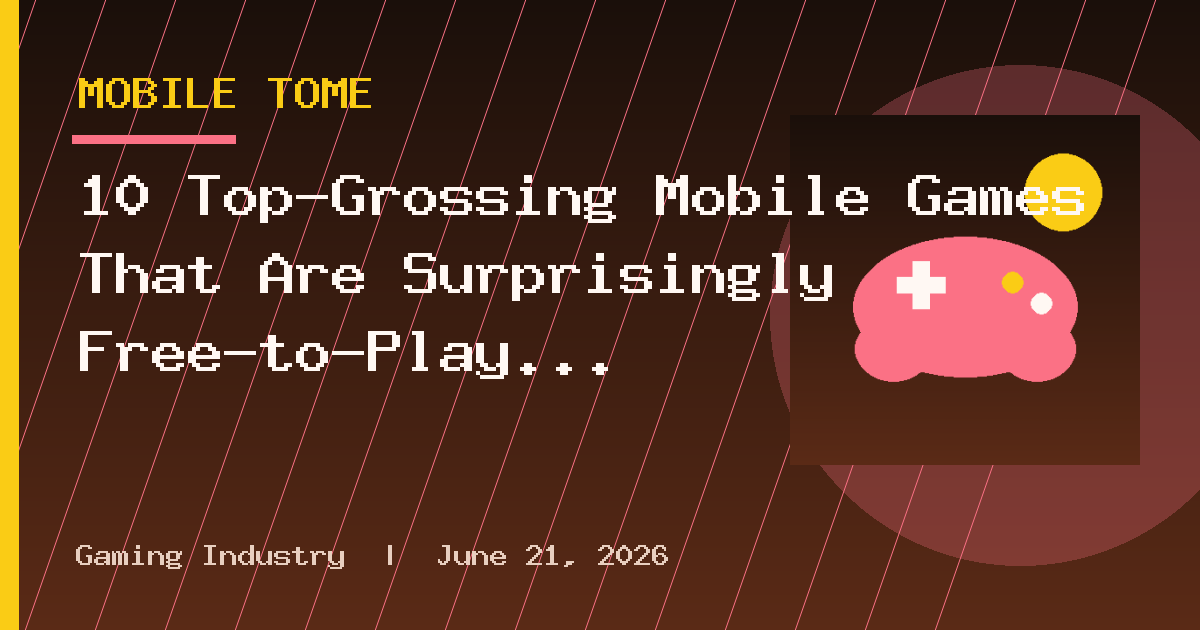 10 Top-Grossing Mobile Games That Are Surprisingly Free-to-Play