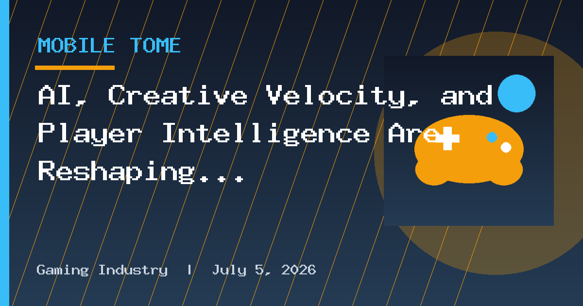 AI, Creative Velocity, and Player Intelligence Are Reshaping Mobile Game