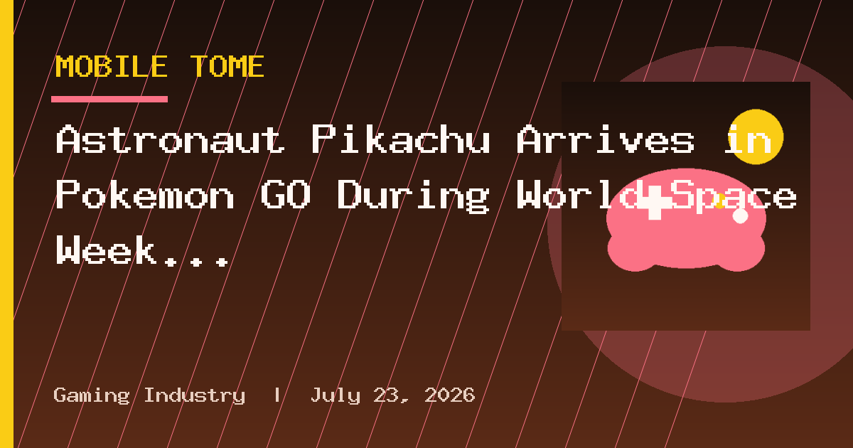 Astronaut Pikachu Arrives in Pokémon GO During World Space Week