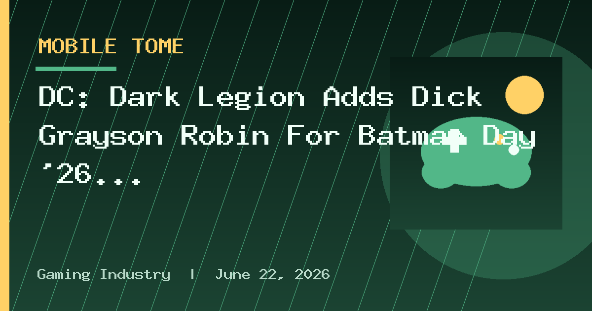 DC: Dark Legion Adds Dick Grayson Robin For Batman Day '26