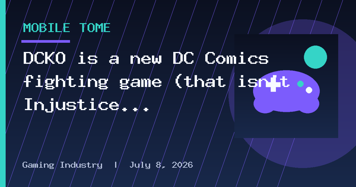DCKO is a new DC Comics fighting game (that isn’t Injustice 3)
