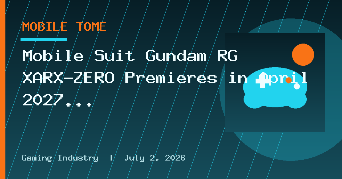 Mobile Suit Gundam RG XARX-ZERO Premieres in April 2027