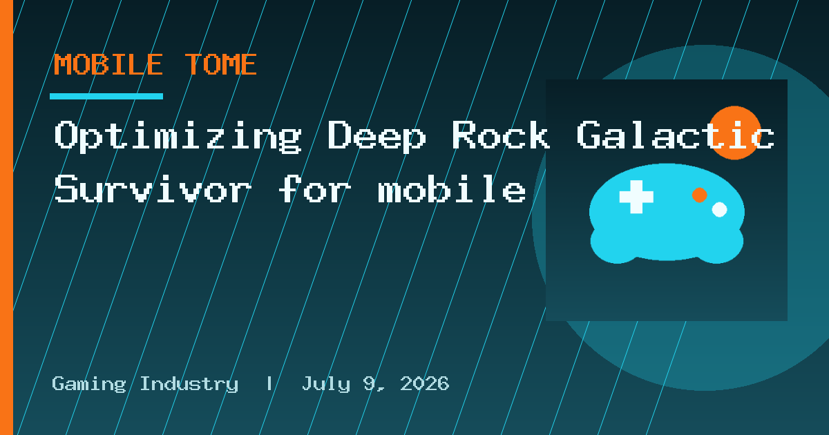Optimizing Deep Rock Galactic Survivor for mobile
