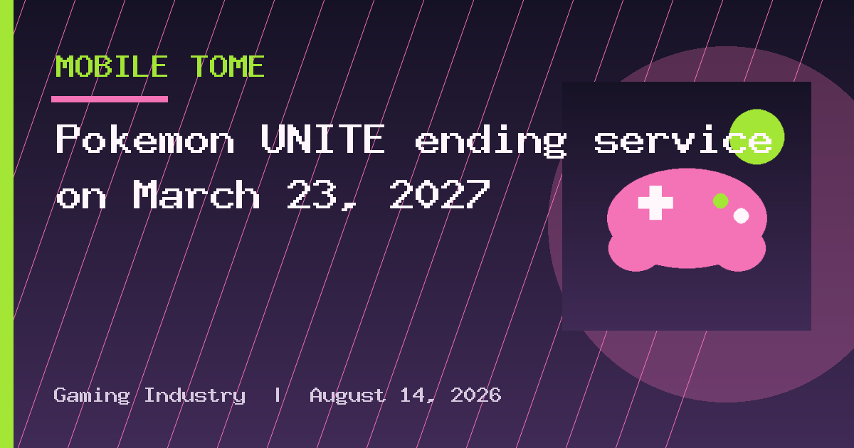 Pokemon UNITE ending service on March 23, 2027