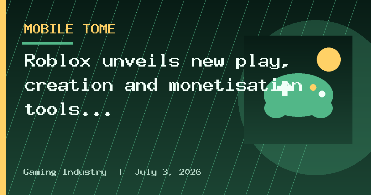 Roblox unveils new play, creation and monetisation tools at RDC 2026