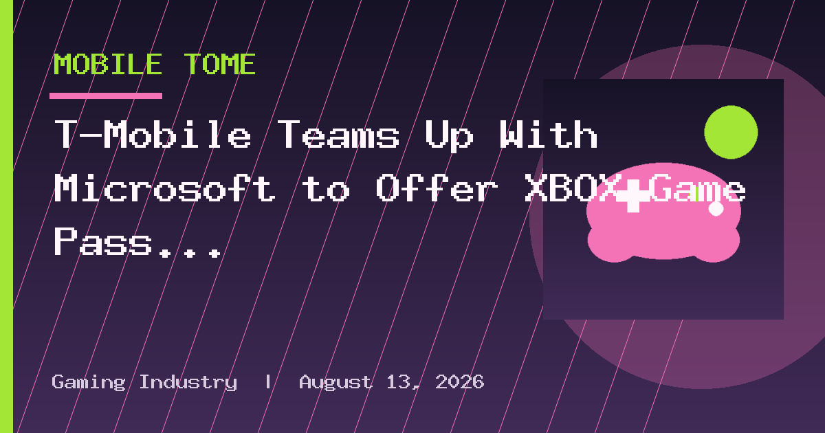 T-Mobile Teams Up With Microsoft to Offer XBOX Game Pass Through New T-Mix Plans