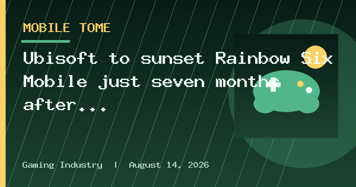 Ubisoft to sunset Rainbow Six Mobile just seven months after launch