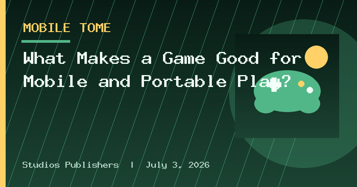 What Makes a Game Good for Mobile and Portable Play?